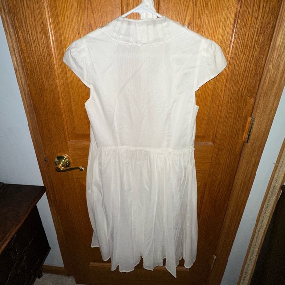 Calvin Klein White Linen Wrap Dress - Picture 2 of 4